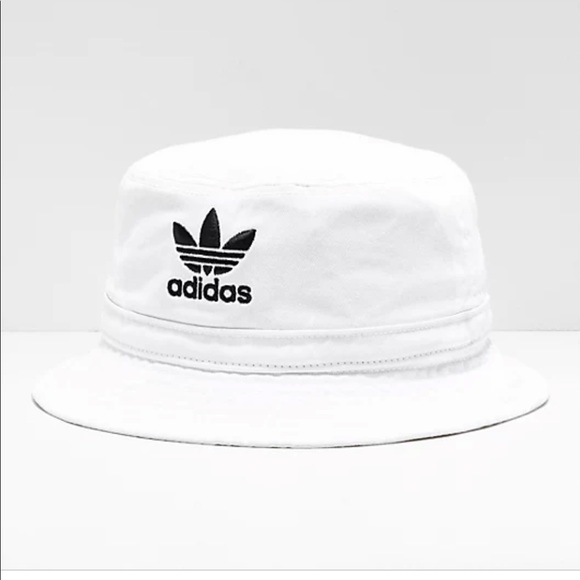 Adidas originals white trefoil bucket hat cap - Picture 2 of 10